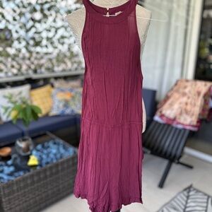 Mossimo Elegant Sleeveless Burgundy romper Dress